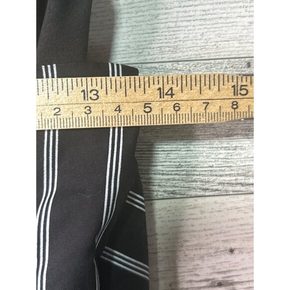 Stand Dress Women's size medium Black & White Striped Midi  Bow Detail Strapless - Picture 7 of 9